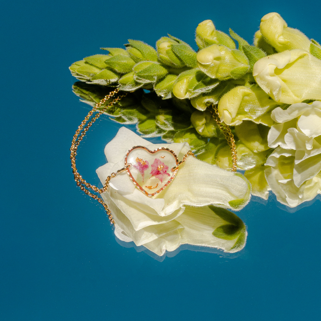 Floral Heart Bracelet