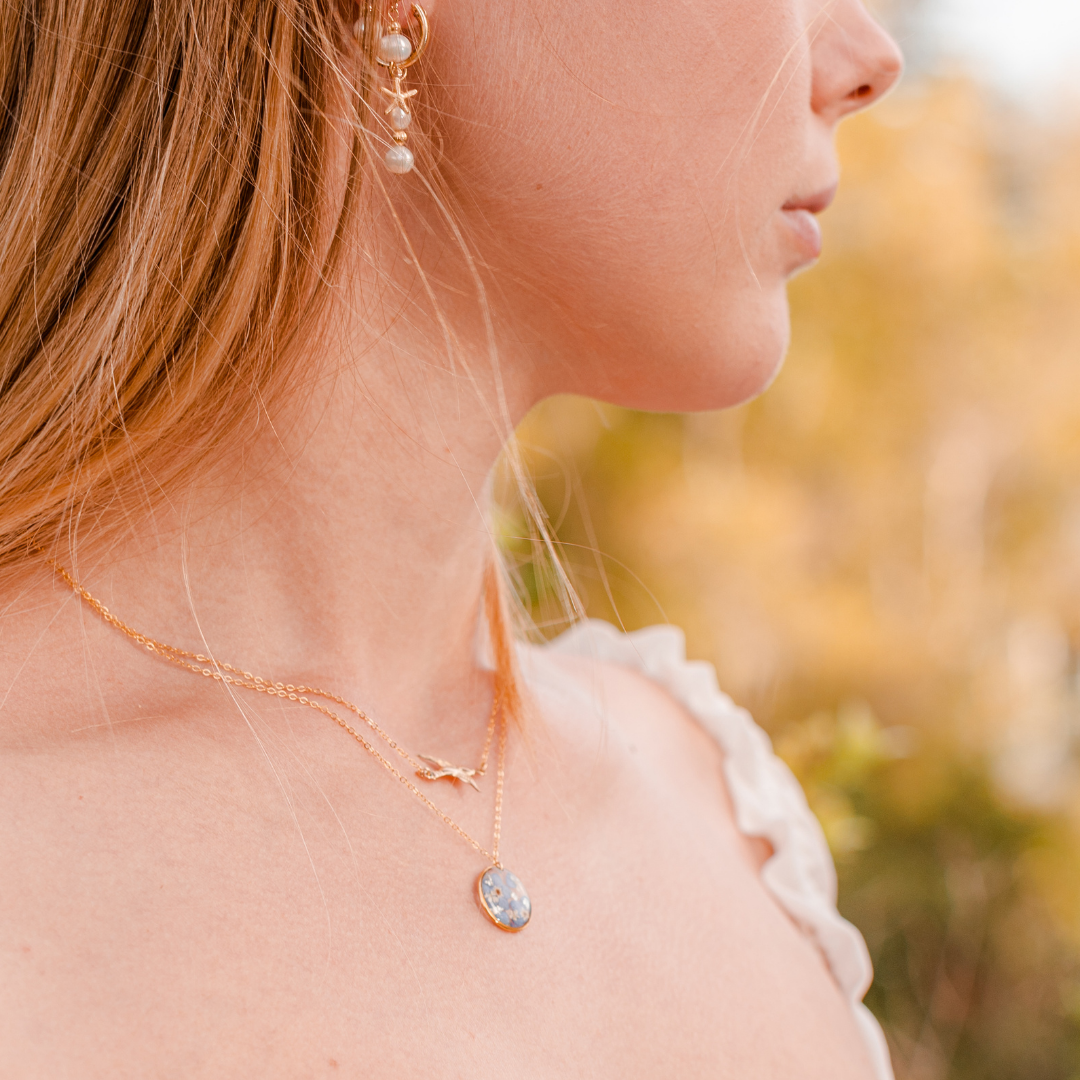 Florence layered bird necklace