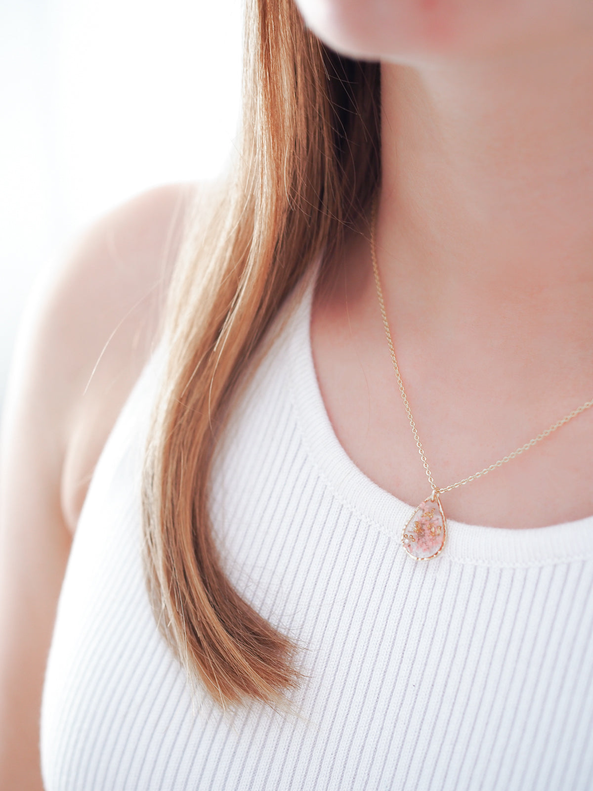 Teardrop Flower Necklace