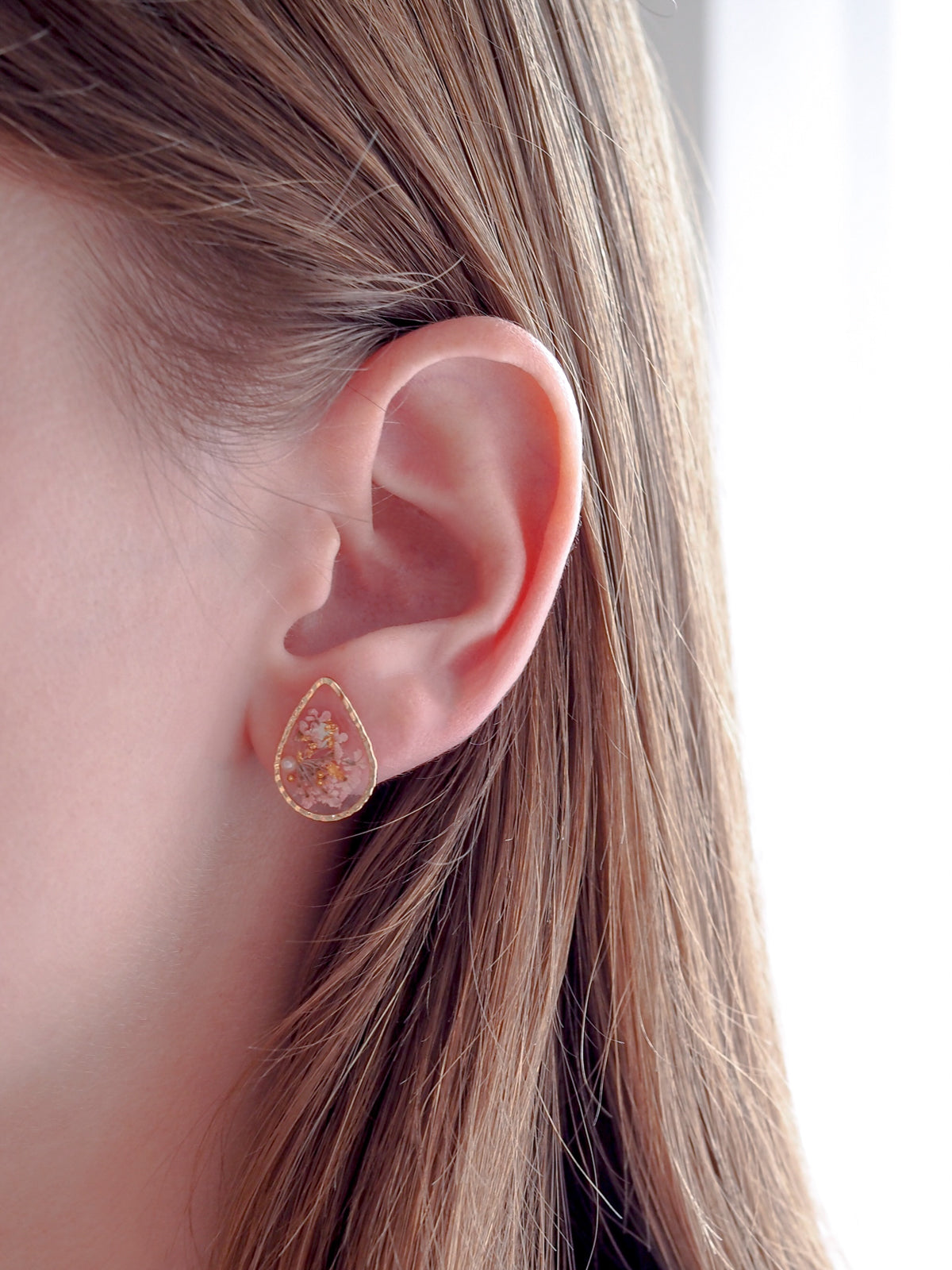 Teardrop Flower Studs