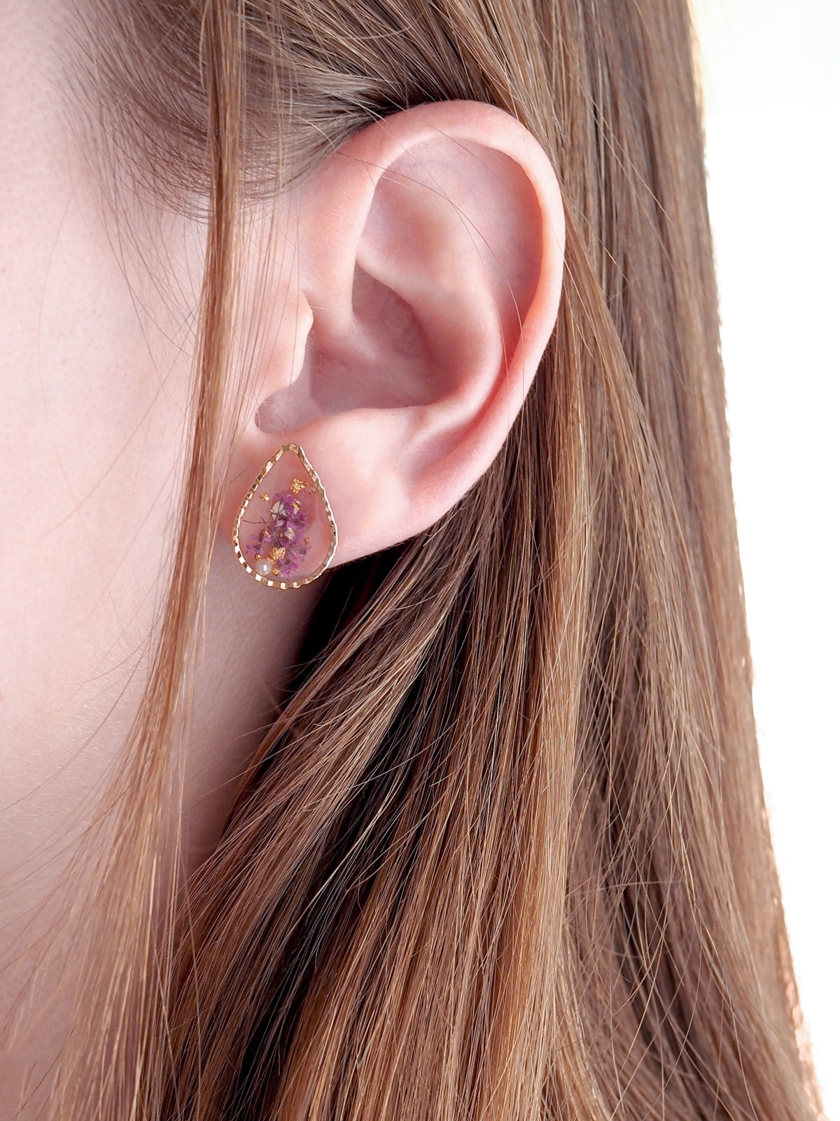 Teardrop Flower Studs