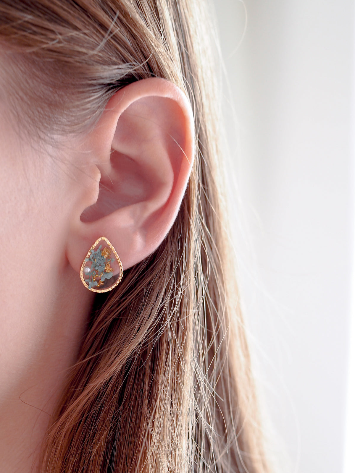 Teardrop Flower Studs