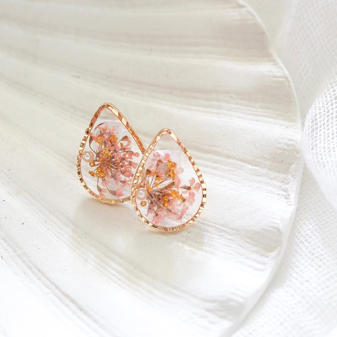 Teardrop Flower Studs