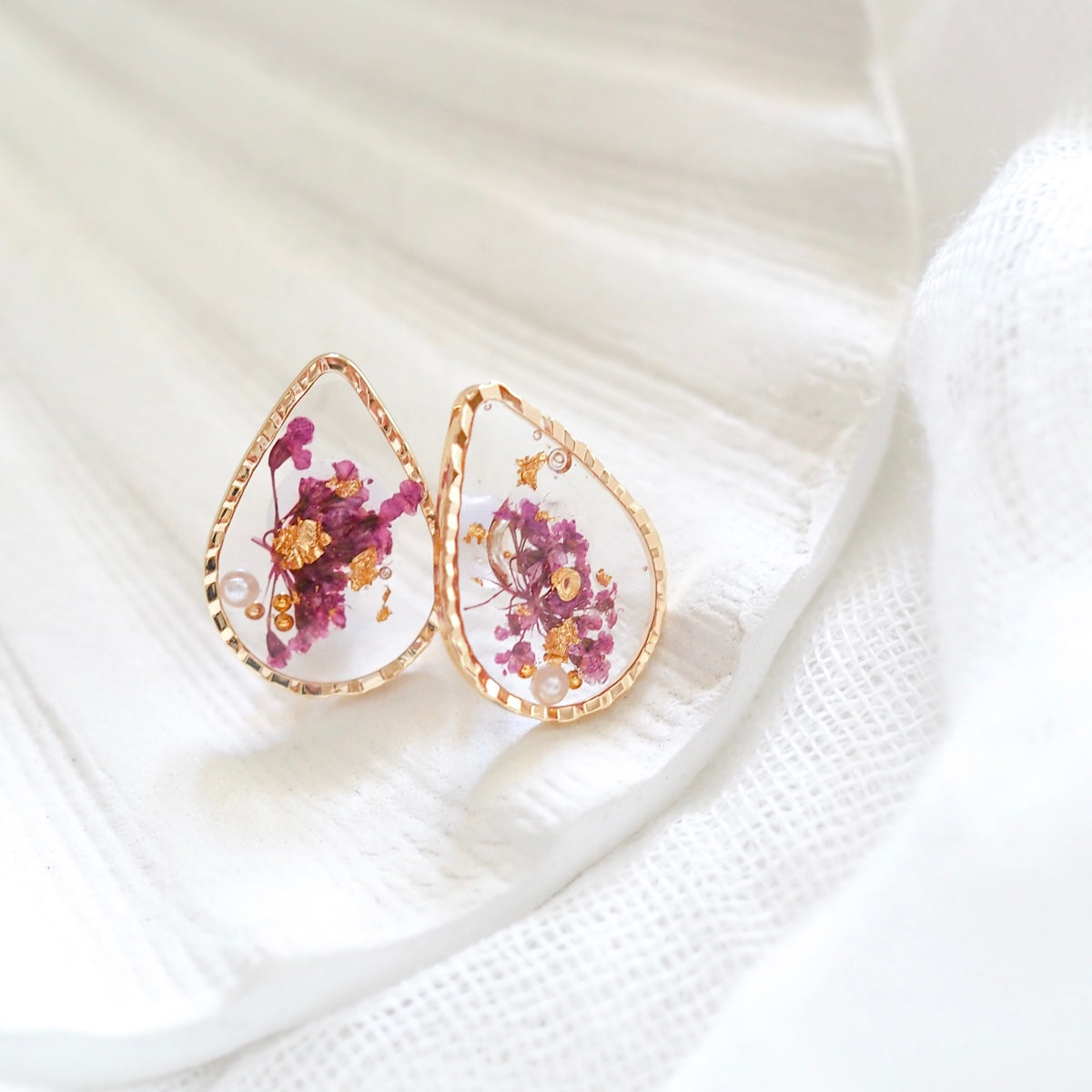 Teardrop Flower Studs