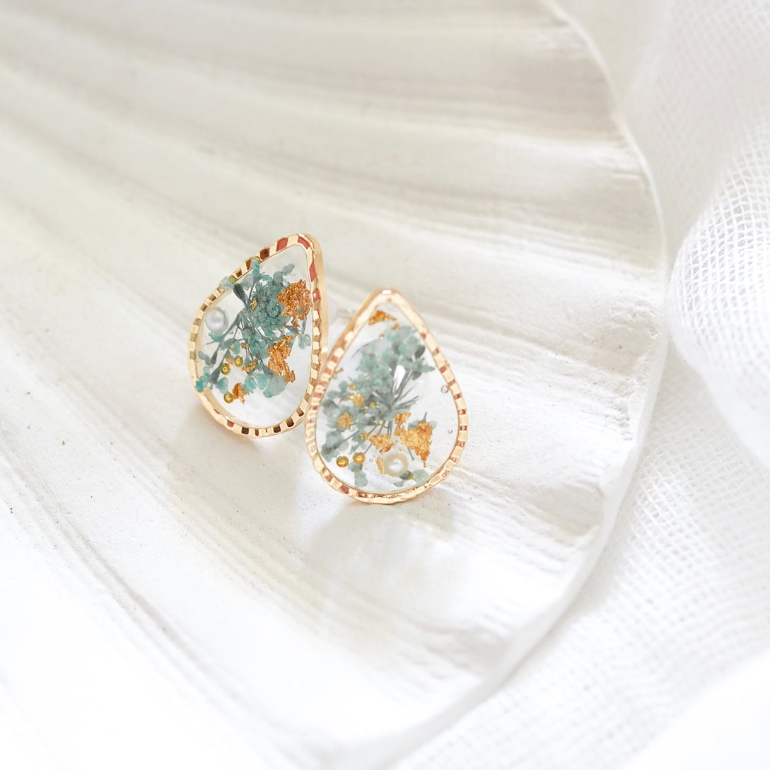 Teardrop Flower Studs