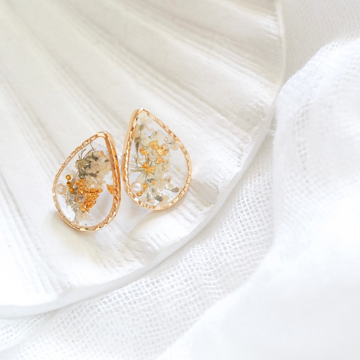 Teardrop Flower Studs