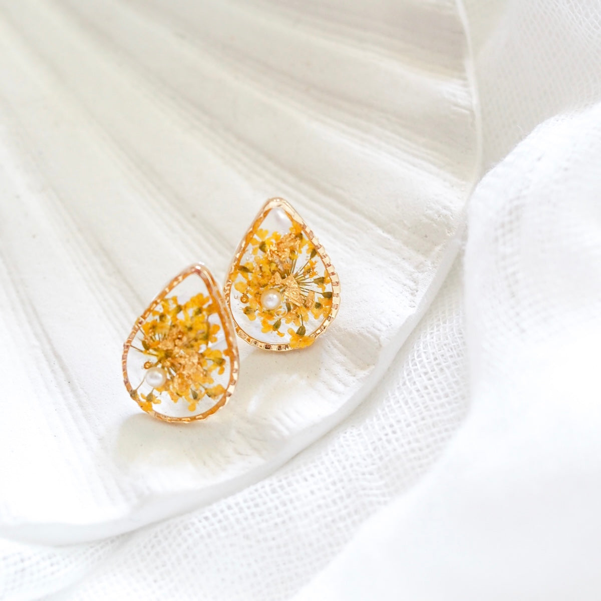 Teardrop Flower Studs