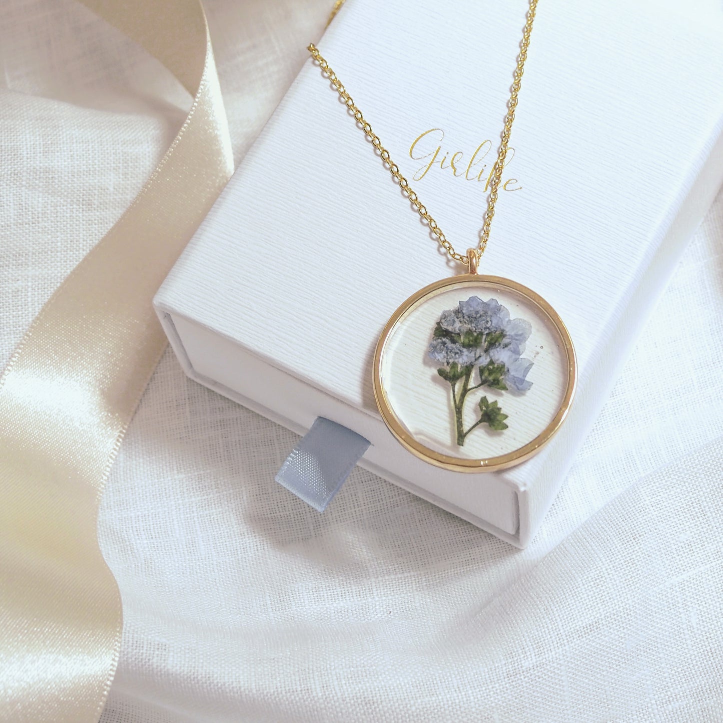 Long Necklace-Forget Me Not